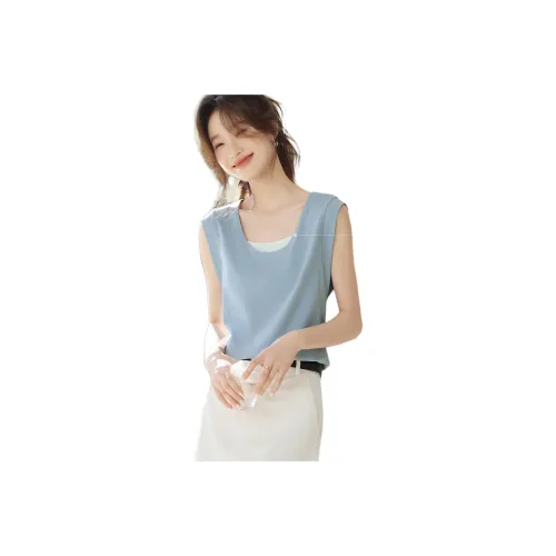 Mo Han Yi Mei T Shirt Women's Blue & White