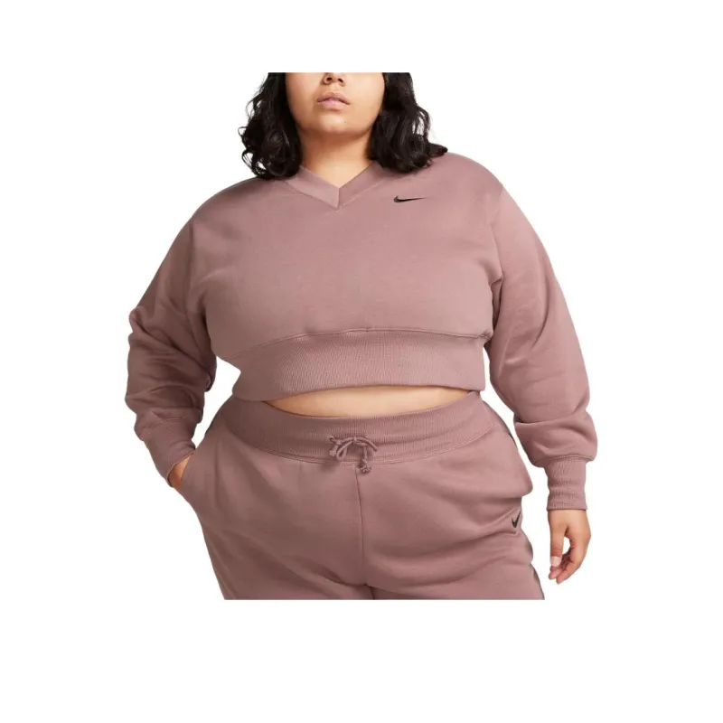 Nike Sportswear Phoenix Fleece Sweatshirt Women's Smokey Mauve/Black-0