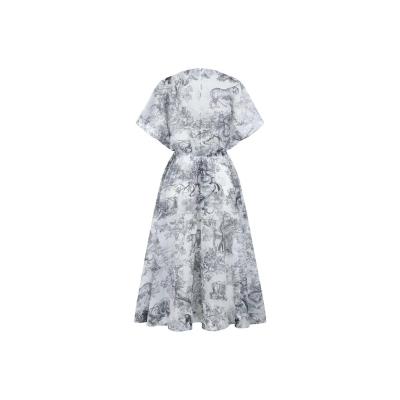 DIOR Dioriviera FW25 Short Sleeved Dress Women's White-1