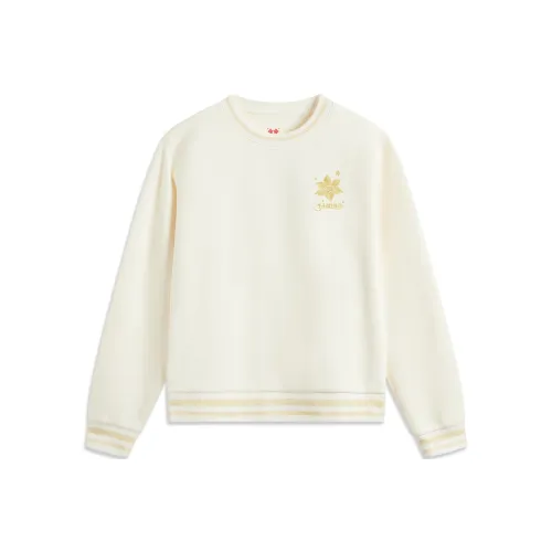 LiNing Rijin Doujin Collection Sweatshirt Women's Ecru/Left Chest Floral