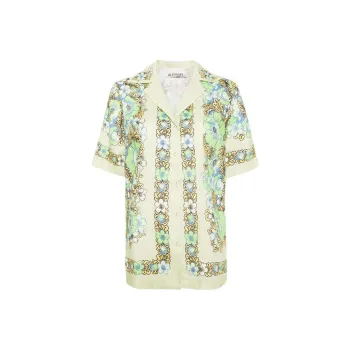 ALEMAIS Velma Floral-print Linen Shirt