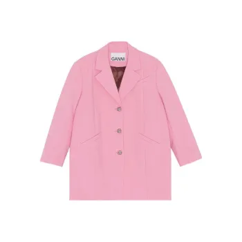 GANNI Oversized Single Breasted Blazer