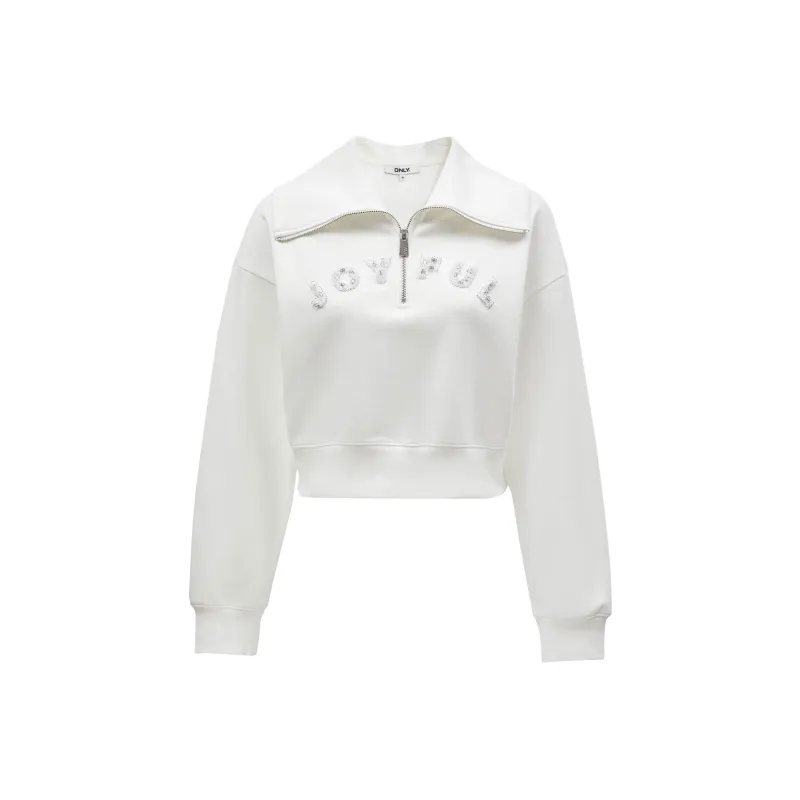 ONLY Sweatshirt Women's Cream White-0