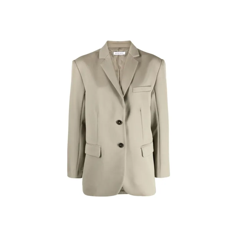 Anine Bing Quinn Single Breasted Oversized Blazer-0