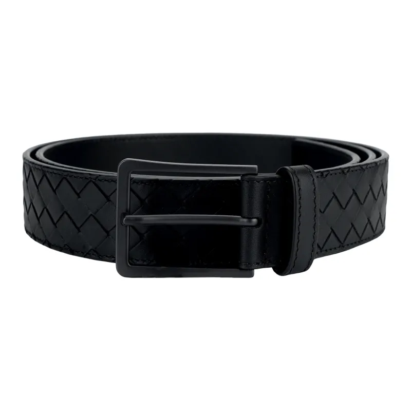 Bottega Veneta Intrecciato Leather Belt-0