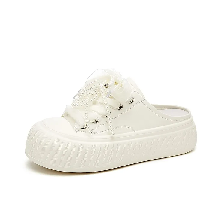 Jin Baichuan Fringe Abrasion Resistant Closed Toe Slippers Women's-1