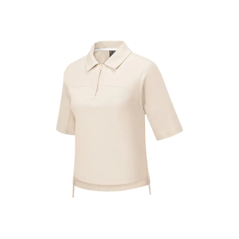 Skechers Mountain And Wild Outdoor Series Polo Shirt Women's Egg White-0