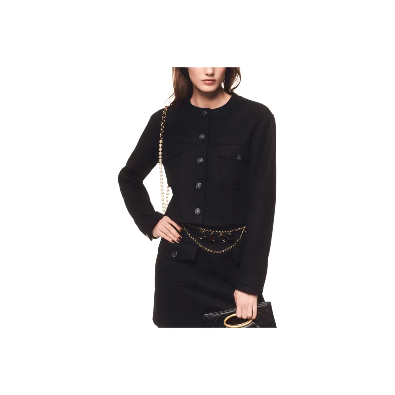 CHANEL 24 Fall Winter Jackets & Coats Women's Black-0