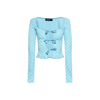 Misbhv Monogram Bow Detail Top