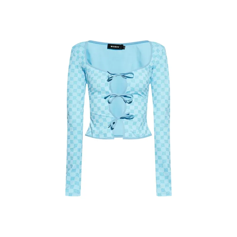 Misbhv Monogram Bow Detail Top-0