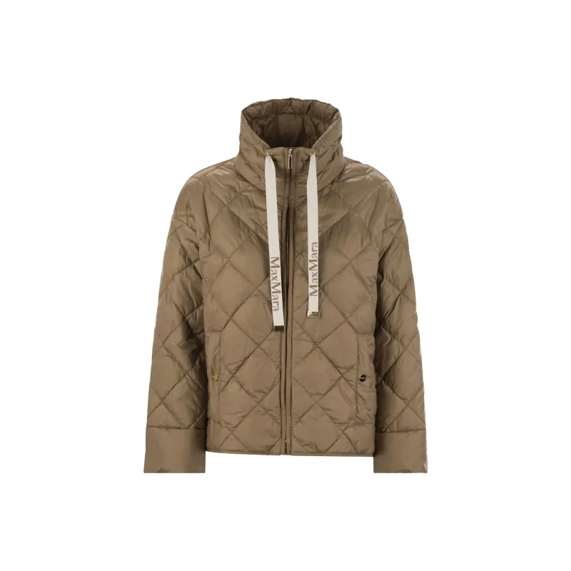 MaxMara Pisoft Padded Zip Up Drawstring Jacket-0