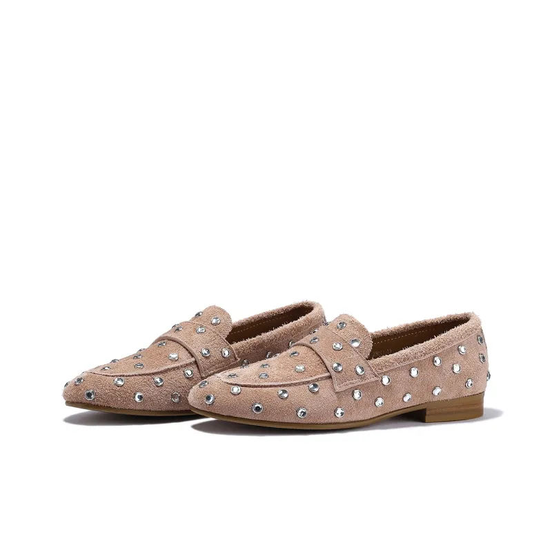 BELLALILY Loafers Women's Pink, Coffee-5