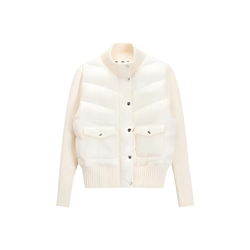 Ed Hardy FW24 Down Jacket Women's Ivory White-0