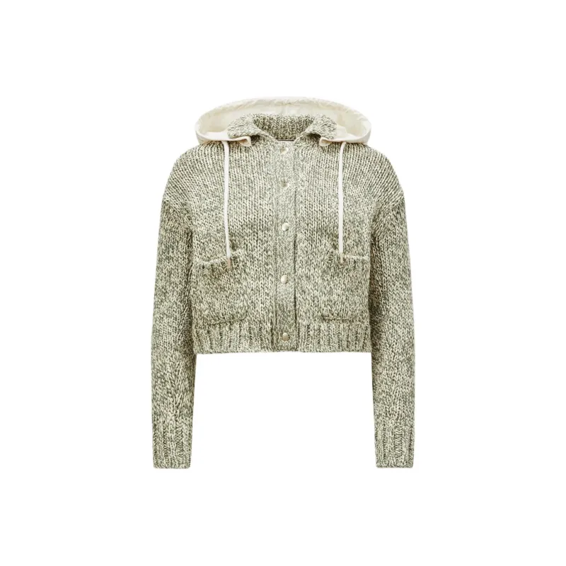 Moncler Hooded Cropped Cardigan-0