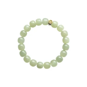 WUMZK Hetian Jade Bracelets Pale Greenish White Jade Unisex