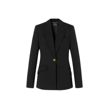 VERSACE Single-Breasted Buttoned Blazer