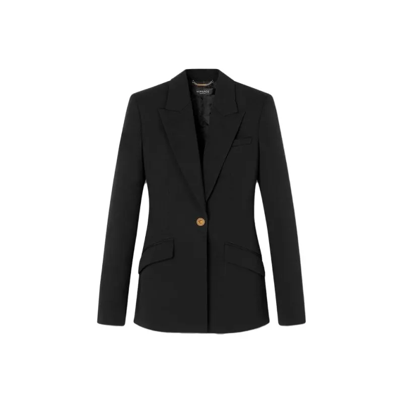 VERSACE Single Breasted Buttoned Blazer-0