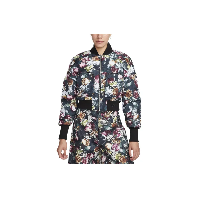 Nike Sportswear Tech Pack Women's Therma-FIT Oversized Reversible Floral Bomber Jacket-0