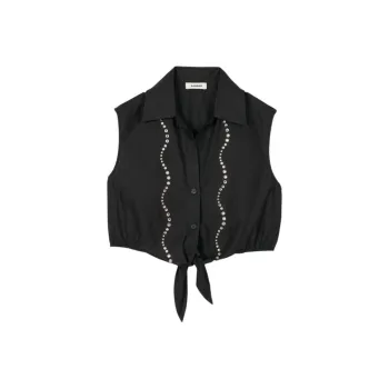 Sandro Crystal embellished Top