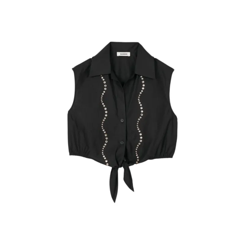 Sandro Crystal embellished Top-0