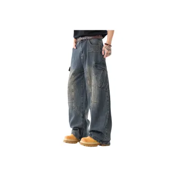 ZWWWZ Jeans Unisex Vintage Blue