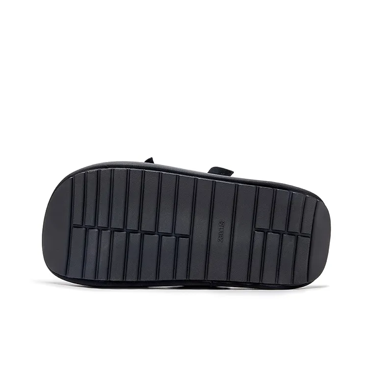 HR PU Polyurethane Rubber Sole Abrasion Resistant Slide Slippers Women's Black-3