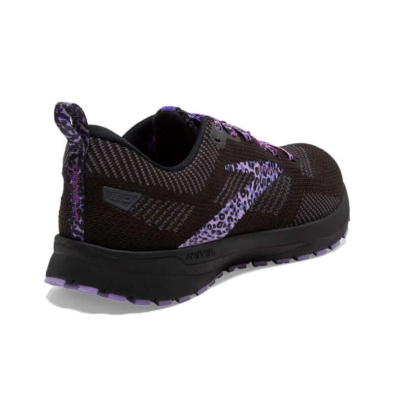 Brooks Revel 5 Anti Slip Wear Resistant Low Top Running Shoes Women's Black-3