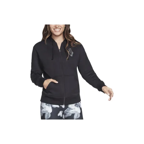Skechers Sketch Sweat Magnolia Dreams FZ Jackets Coats Women's Black