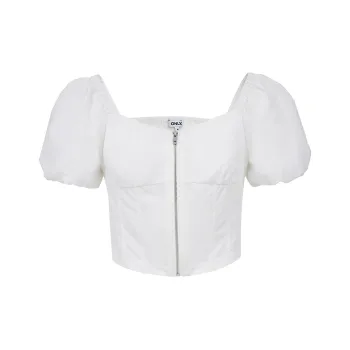 ONLY Chiffon Shirt Women's S12 Bright Cream White