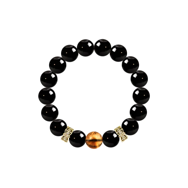 SIMPLE JOYS Obsidian Jade Bracelets Unisex-0