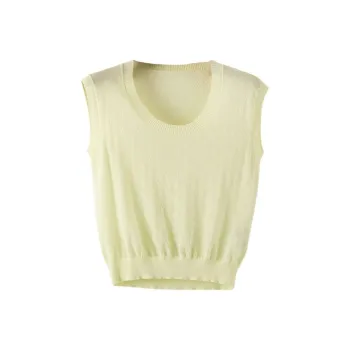 Late White Tank Top Women's Pea Green