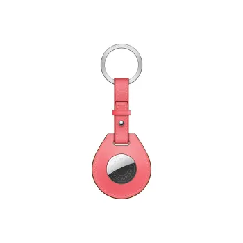 HERMES Apple AirTag Swift Leather Bag Accessory Unisex Azalea Rose