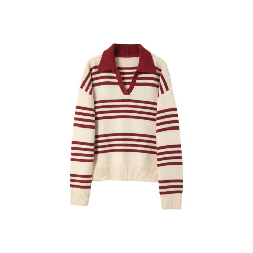 3COLOUR Knitwear Women's Ancora Red Stripes