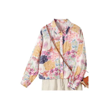 TOUCH Shirt Women's Purple Pink Multicolor