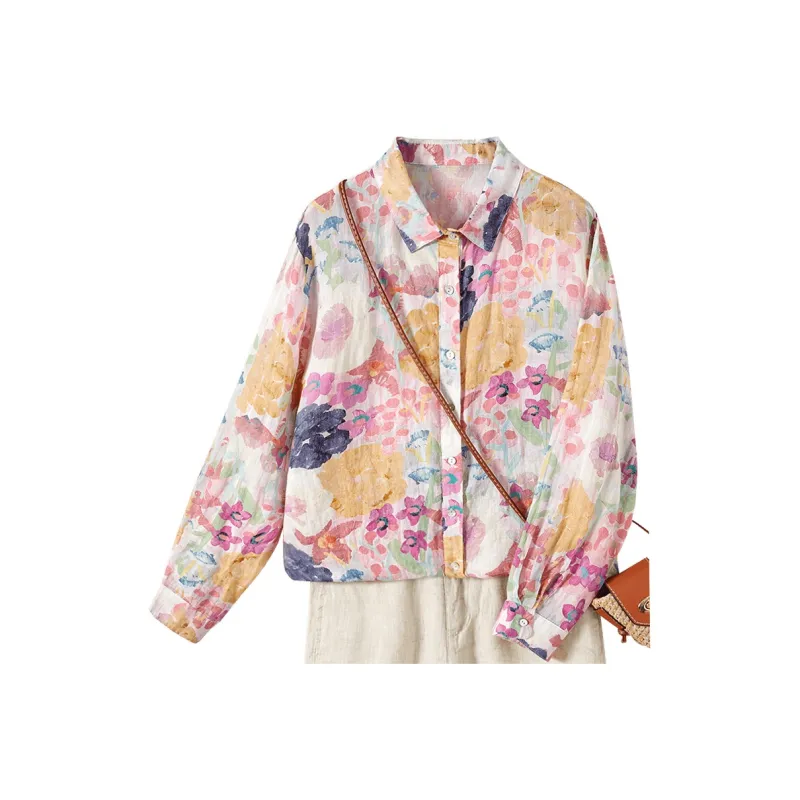 TOUCH Shirt Women's Purple Pink Multicolor-0