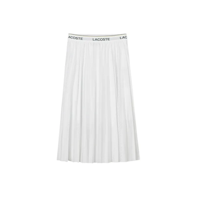 LACOSTE SS25 Casual Long Skirt Women's White-1