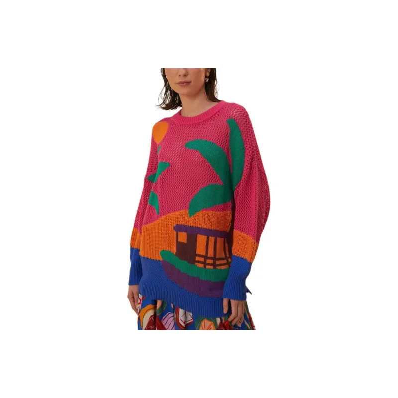 FARM RIO SS24 Knitwear Women's Rose Red-0