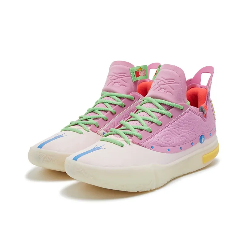 361° Joker 1 GT Cushioning, Slip Resistant, And Abrasion Resistant Mid Top Basketball Shoes Men's Wild Rose-2