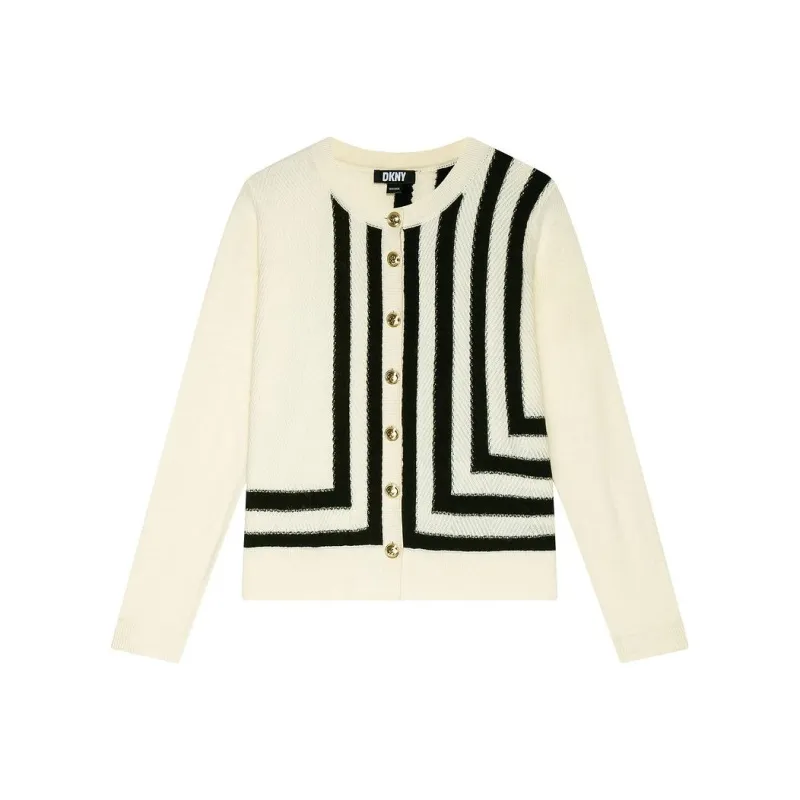 DKNY SS24 Knitwear Women's Black White Stripes-0