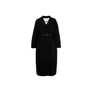 JIL SANDER Single Breasted Belted Coat