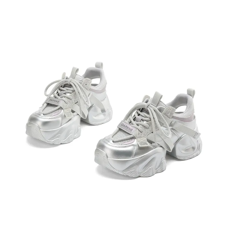 DAPHNE Waterproof Height Increase Low Top Chunky Sneakers Women's-5