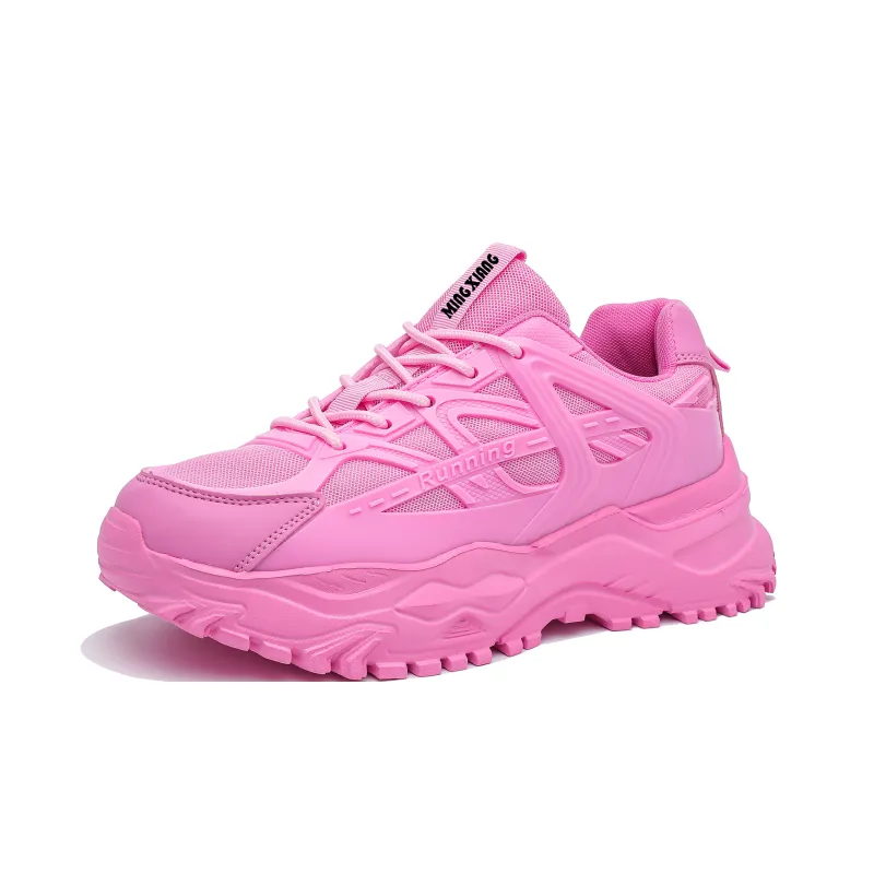 Singing Abrasion Resistant Lightweight Height Increasing Low Top Chunky Sneakers Unisex-1