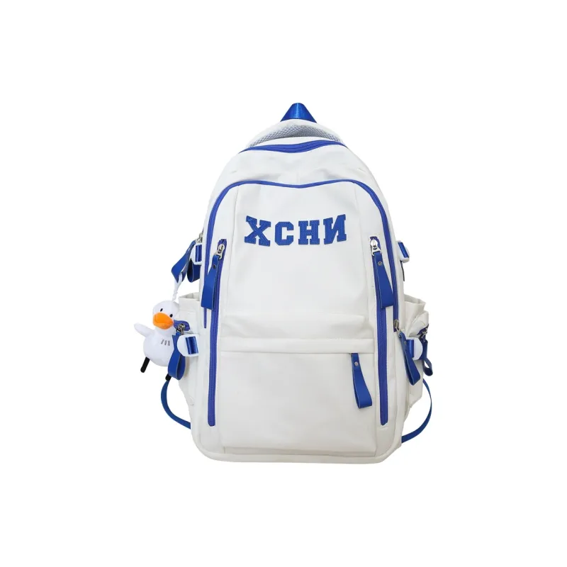 Tibai Nylon Backpack Unisex Printed Bear/Black/White Blue/White Red-16