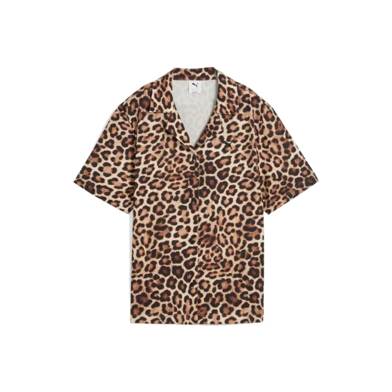 PUMA Camisa De Tejido Con Estampado Integral Relajado Para Mujer Leo Luxe-0