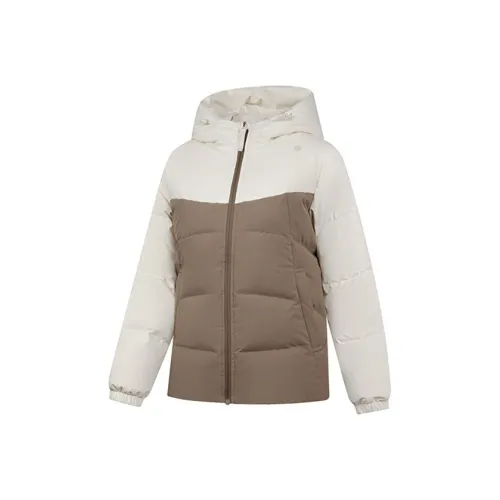 QIAODAN Down Jacket Women's Walnut Cream White
