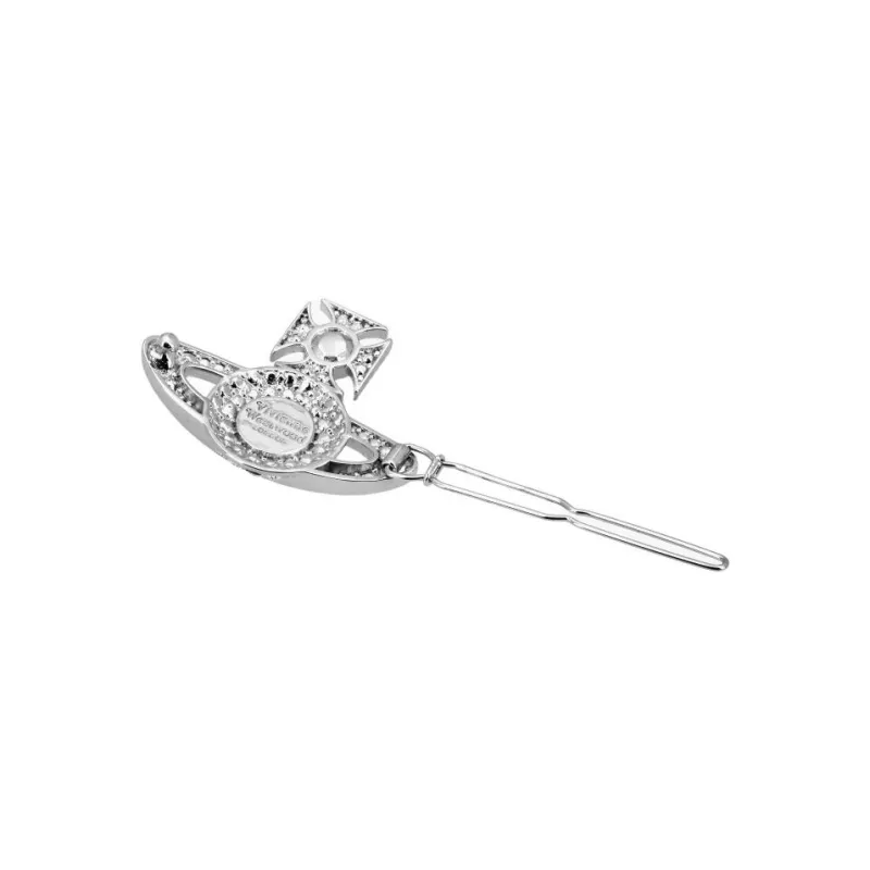 Vivienne Westwood Brass Hair Clips Women's Silver-2