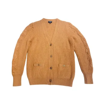 CHANEL 21A Premium Handmade Collection Cashmere Sweater Women's Yellow