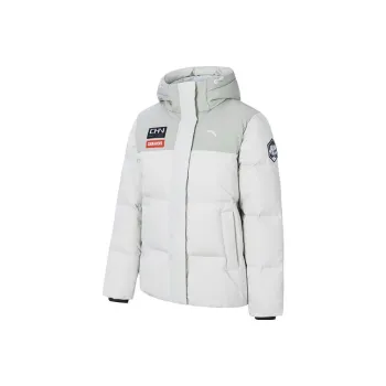 Anta Variety Training Collection Down Jacket Women's Grass Winter Gray/Pine Gray Green