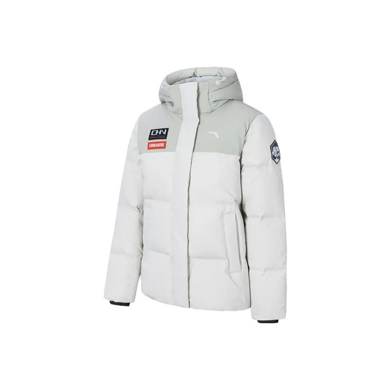 Anta Variety Training Collection Down Jacket Women's Grass Winter Gray/Pine Gray Green-0