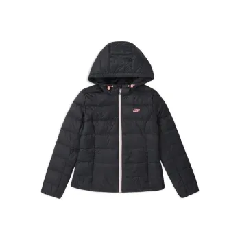 Skechers Outdoor Quilting Lightweight Cotton Down Jacket Women's Carbon Black